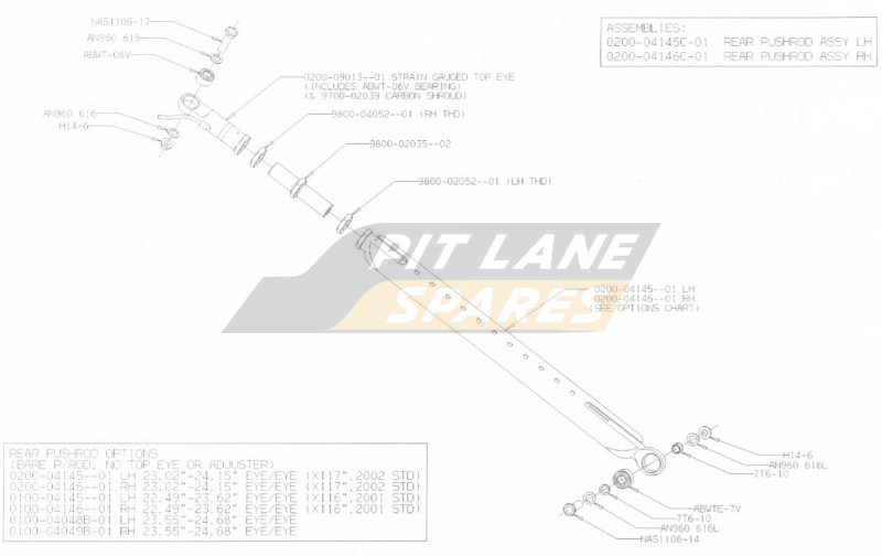 REAR PUSHROD ASSY